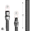 Flextron Gas Line Hose 3/8'' O.D. x 18'' Length 3/8" FIP x MIP Fittings, Stainless Steel Flexible Connector FTGC-SS14-18I